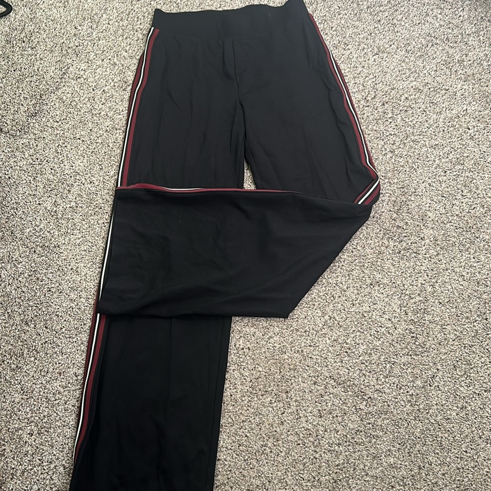 Express wide leg flares pull on pant size small black side strip - Picture 4 of 8
